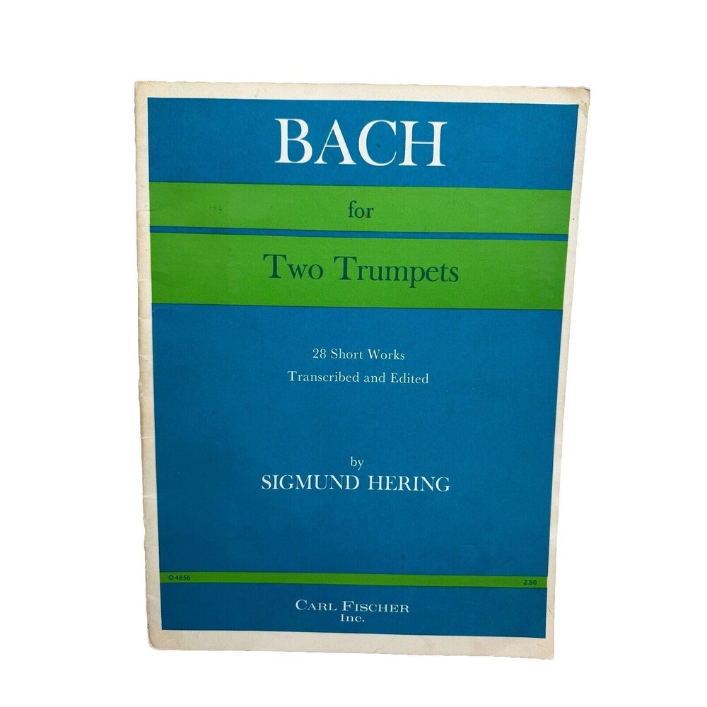 Bach For Two Trumpets Sigmund Hering Sheet Music Book Carl Fischer Vintage
